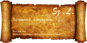 Szemesi Levente névjegykártya